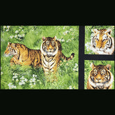 PANEL Tigers designed for Exclusively Quilters